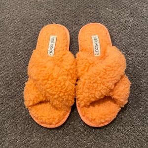 Fluffy Orange Comfy Slippers